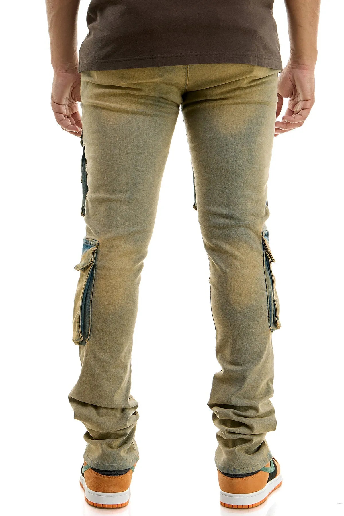 Skinny Mens Stacked Jeans in Washed