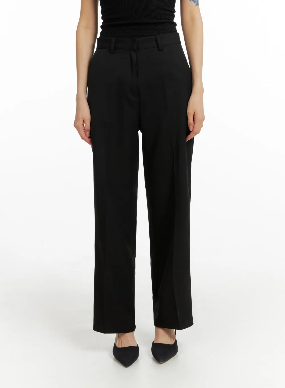 Solid Wide Trousers IM414