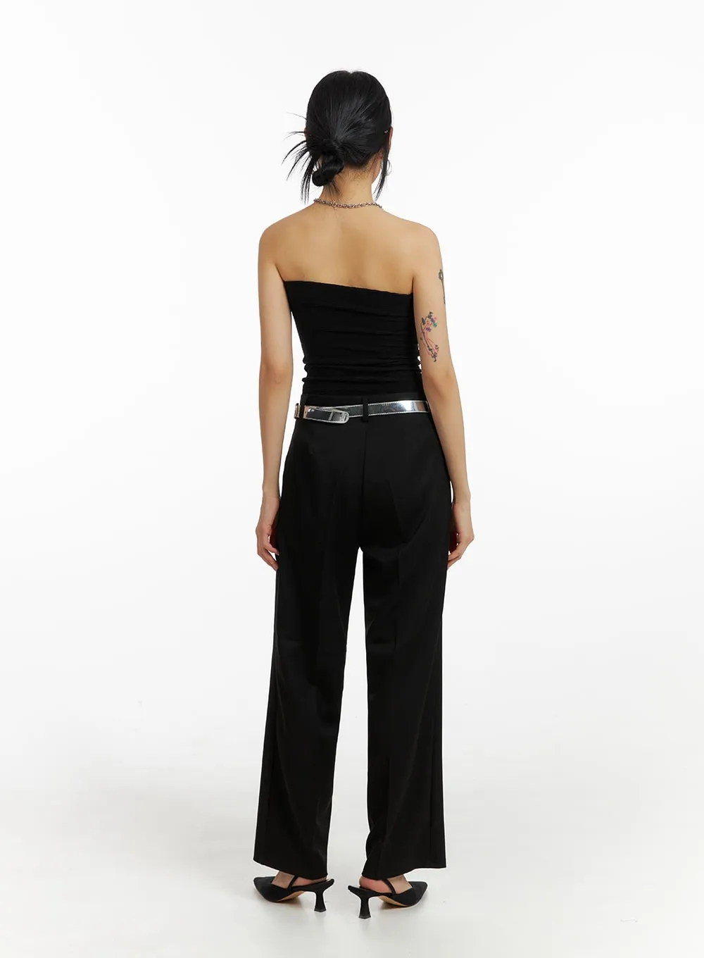 Solid Wide Trousers IM414