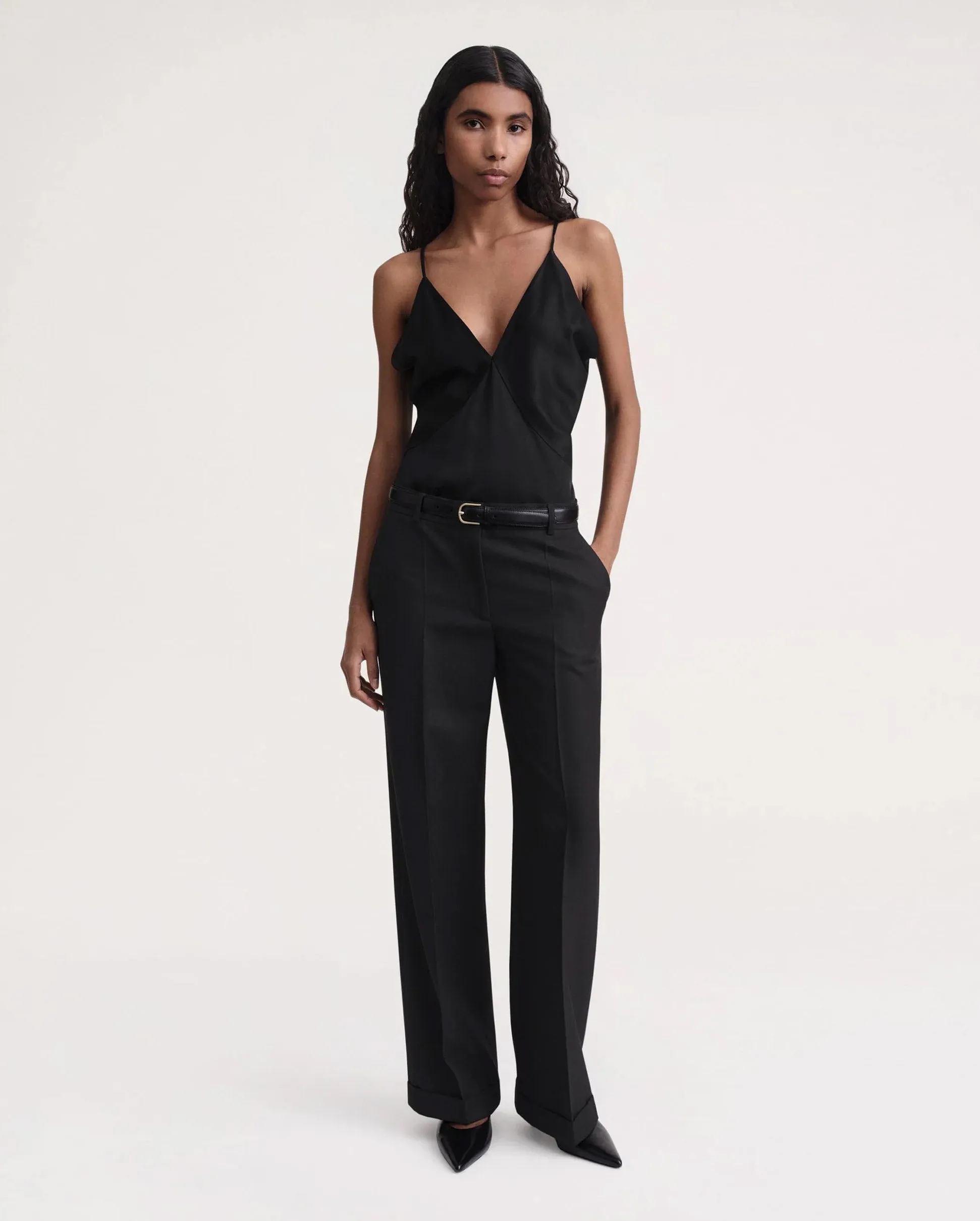 TAILORED SUIT TROUSERS / BLACK