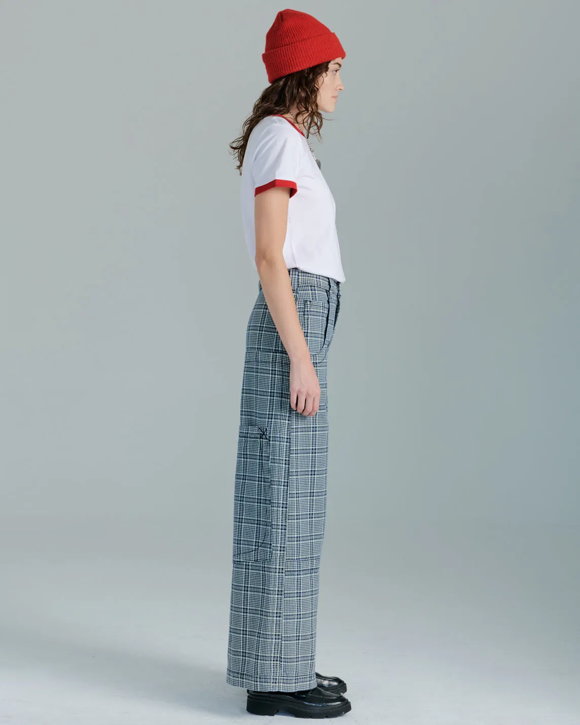 The Camilla Jeans. 27". Vintage Plaid.