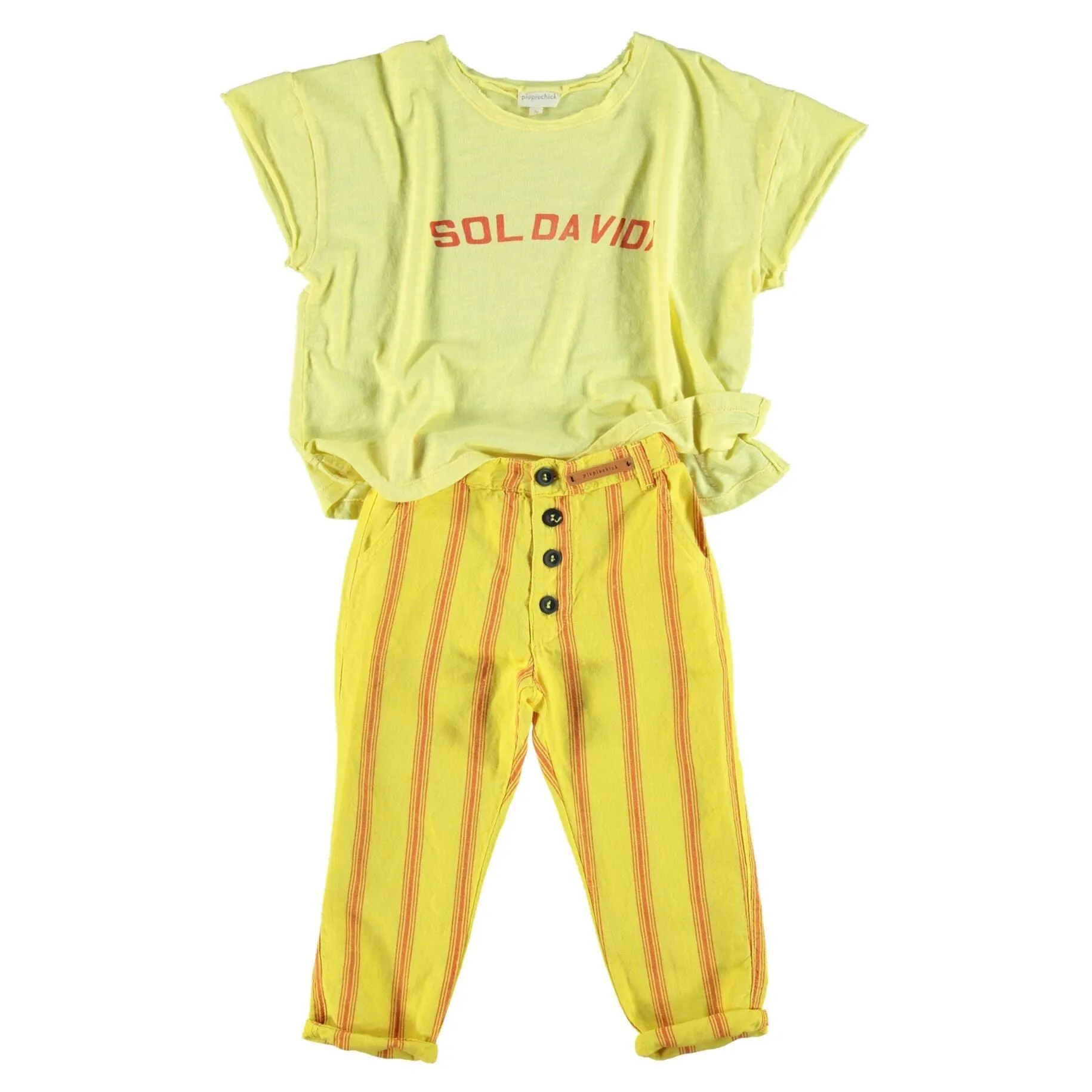 Trousers Yellow / Red Stripes