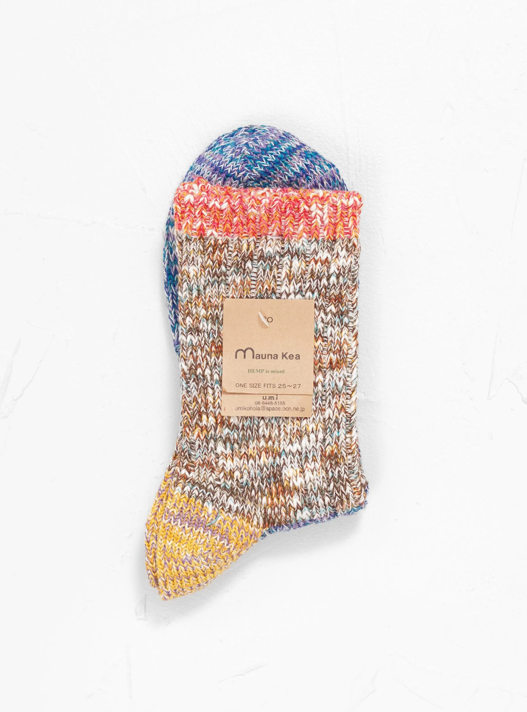 Two Tone Twister Mottled Socks Blue