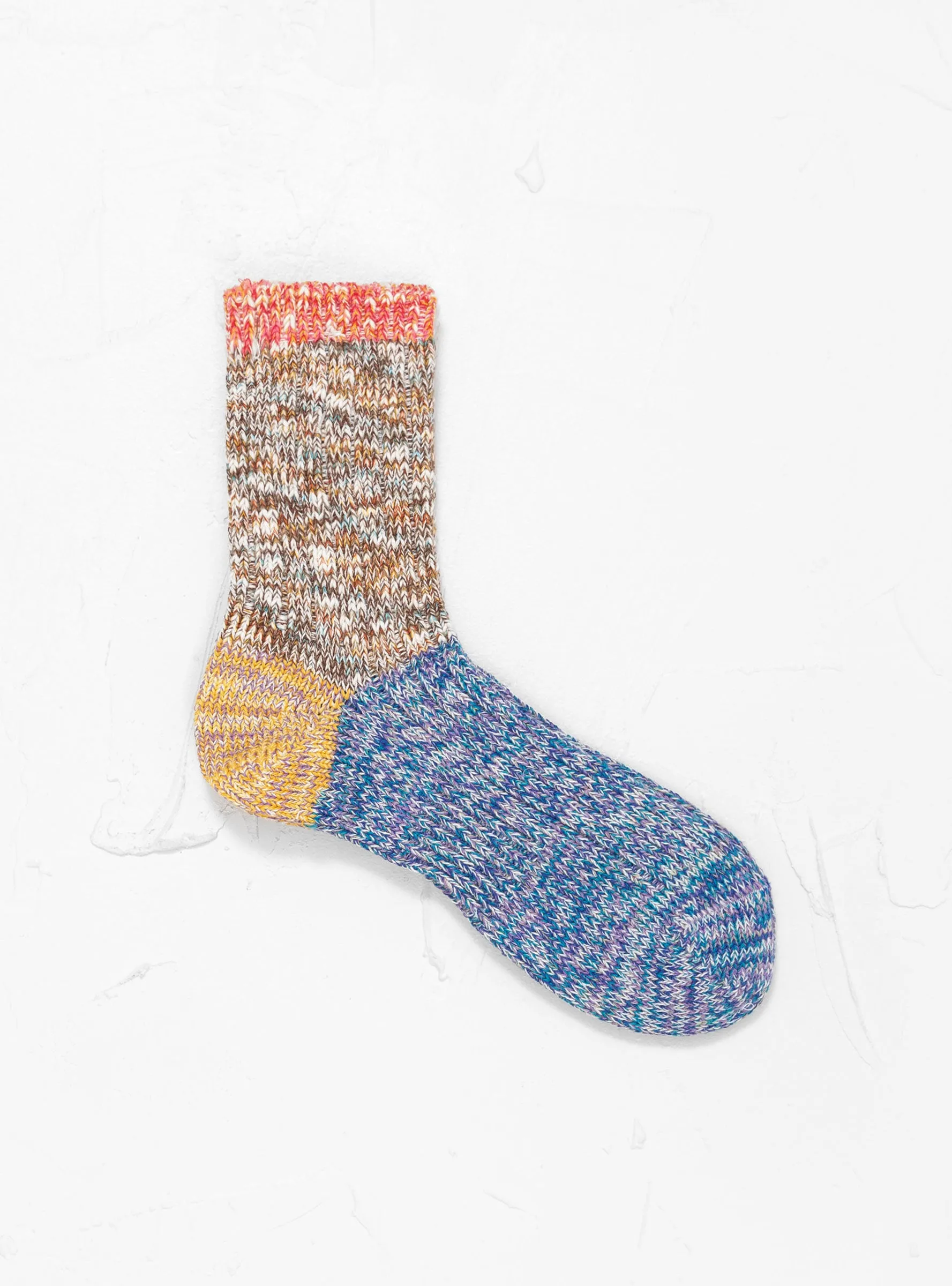 Two Tone Twister Mottled Socks Blue