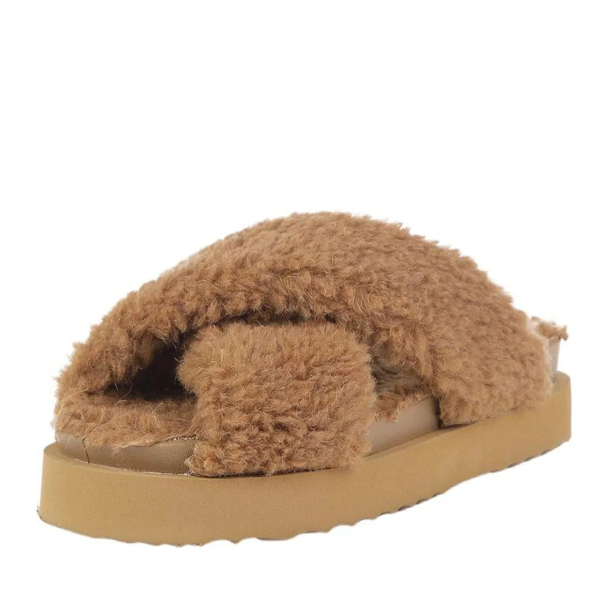 UGG Iris Fluffy Platform Slides