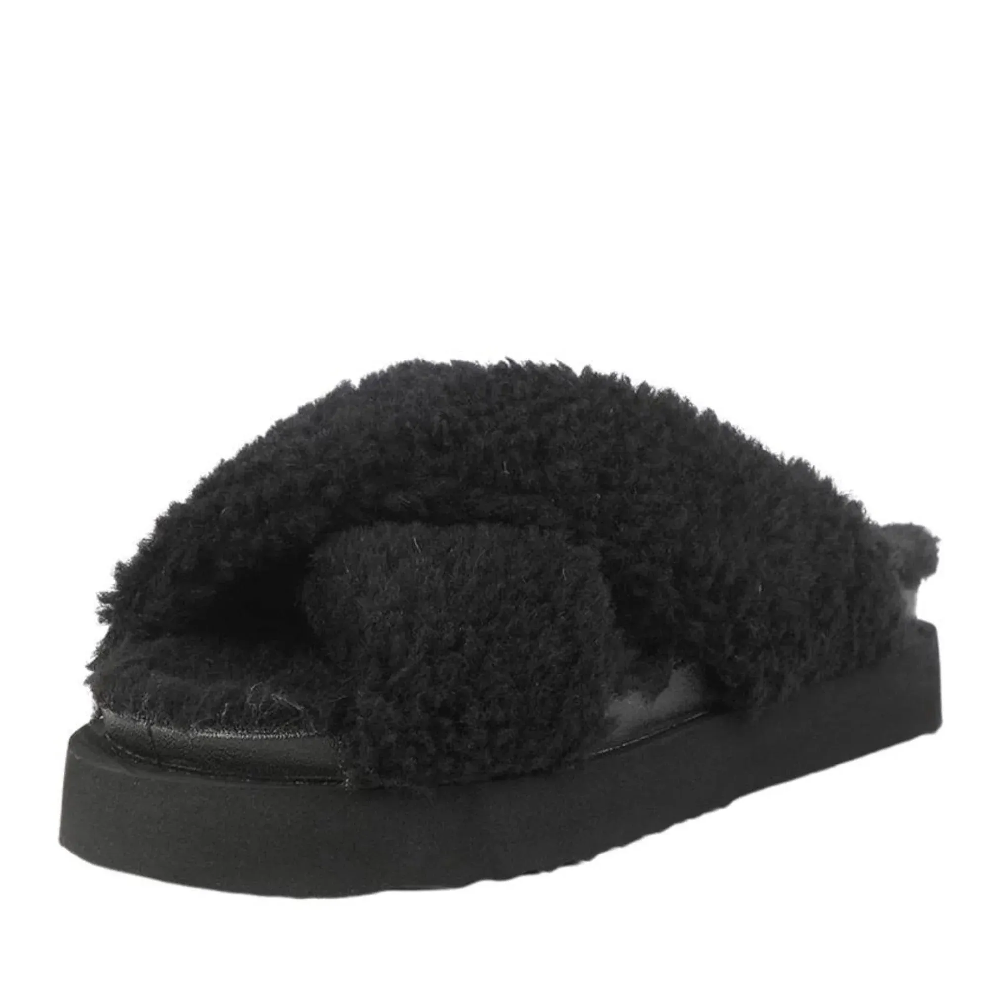 UGG Iris Fluffy Platform Slides