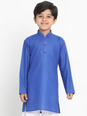 Vastramay Boy's Blue Solid Kurta